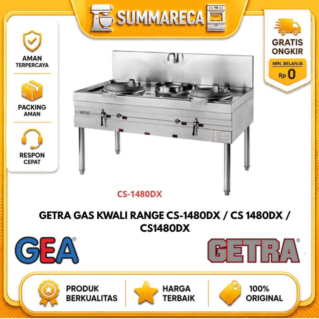 GETRA GAS KWALI RANGE CS-1480DX / CS 1480DX / CS1480DX