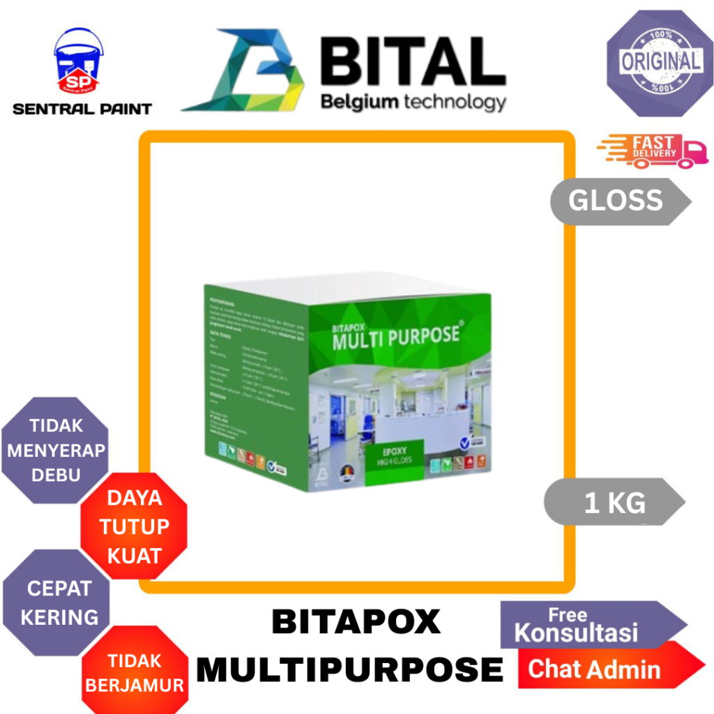 Cat Epoxy Multifungsi / Bitapox Cat Keramik / Cat Lantai 1 KG