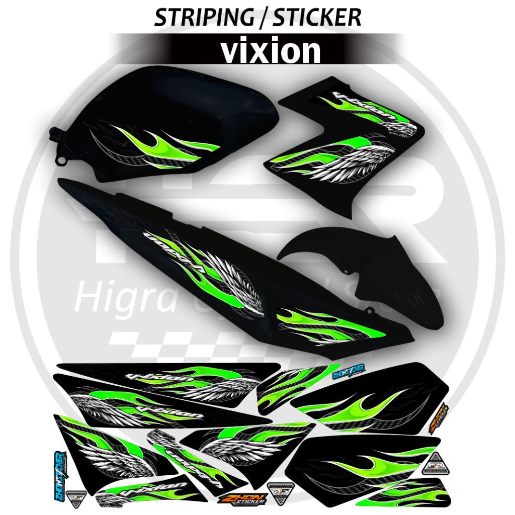 striping sticker vixion old motif api code04