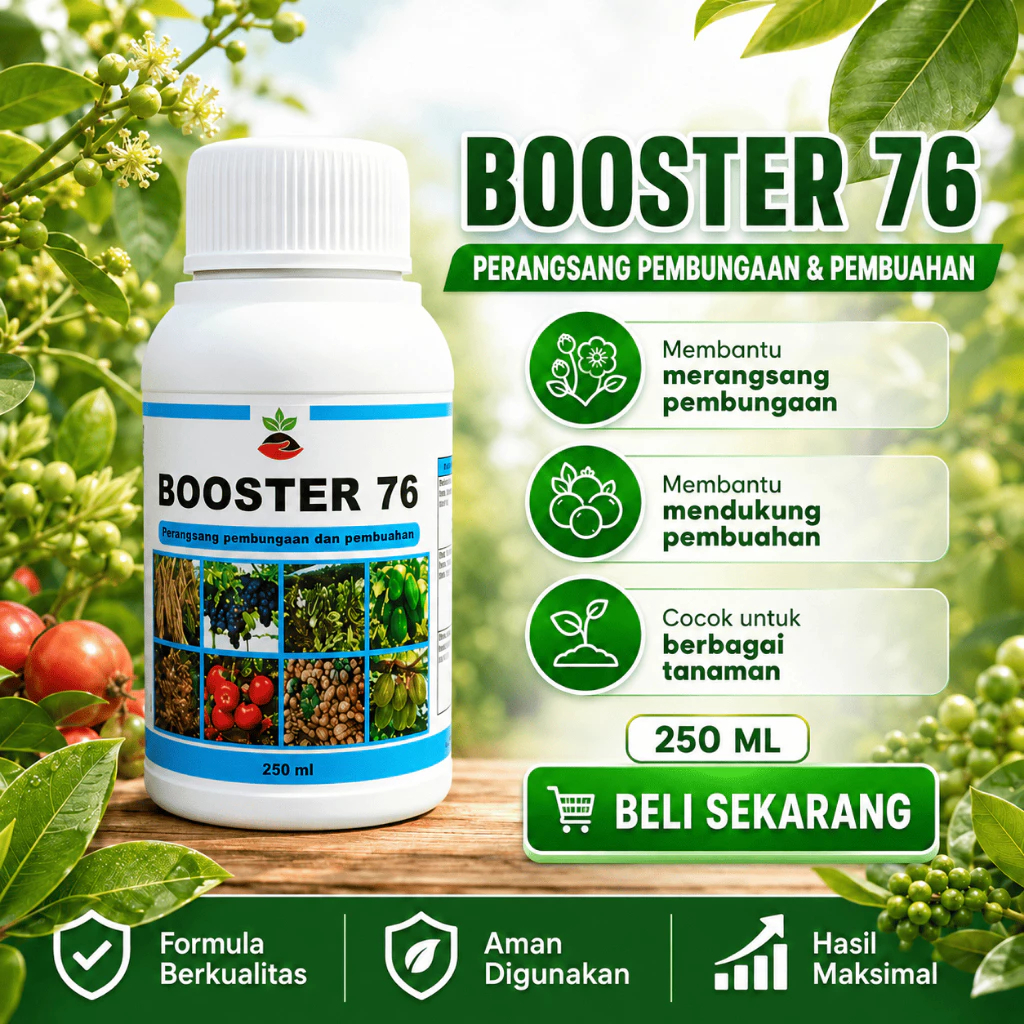 PROMOBooster 76 100ML/250ML Hormon Tanaman Pembungaan Pembuahan Perangsang Bunga Pelebat Buah untuk 
