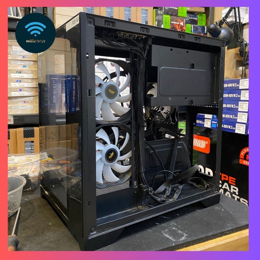 Case GAMEMAX Infinity Mini Casing Gaming Tempered Glass ATX-Case CPU Komputer