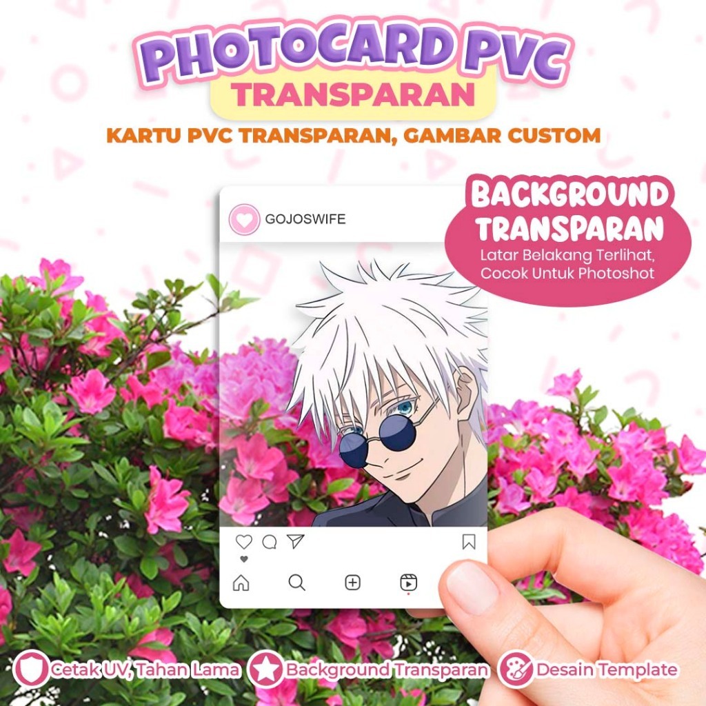 CLEAR PHOTOCARD TRANSPARAN PVC PREMIUM CUSTOM