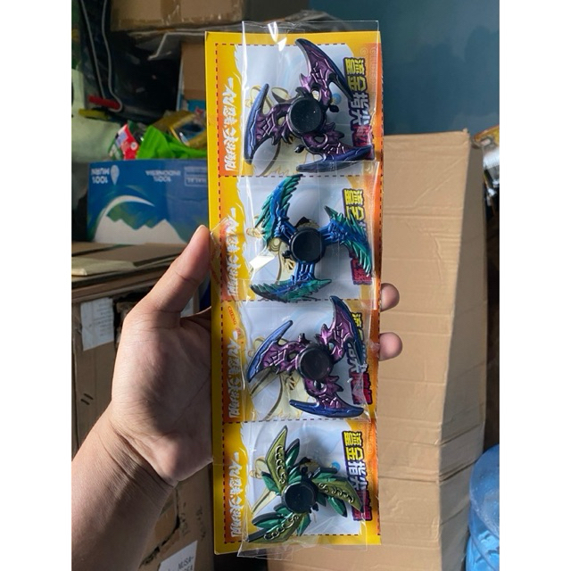 4Pc Mainan Fidget Spinner Naruto Plastik