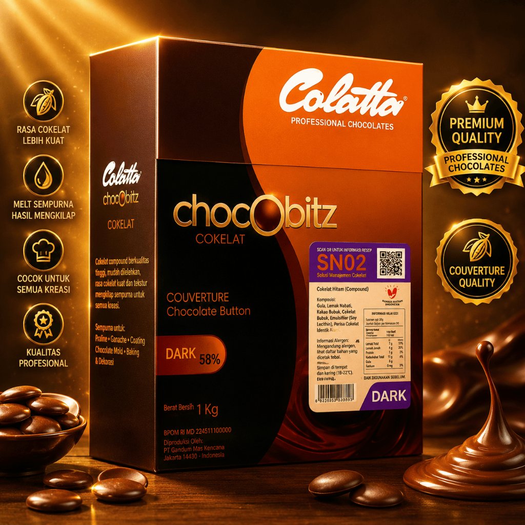 Dark Couverture Colatta Chocobitz SN02 (70%) - 1 Kg