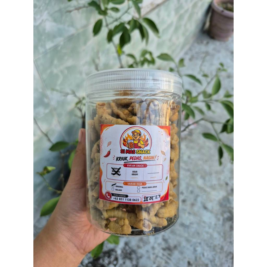 Usus Krispi Pedas Daun Jeruk Toples By Si Mas Snack