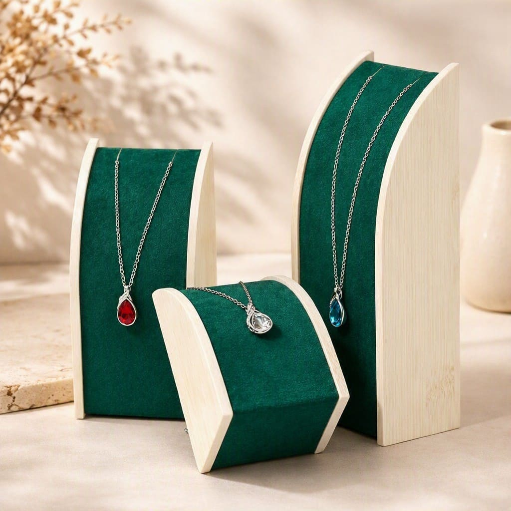 Aineed | Display Stand Kalung - Display Kayu Kalung - Pajangan Kalung - Manekin Kalung - Pajangan Ka