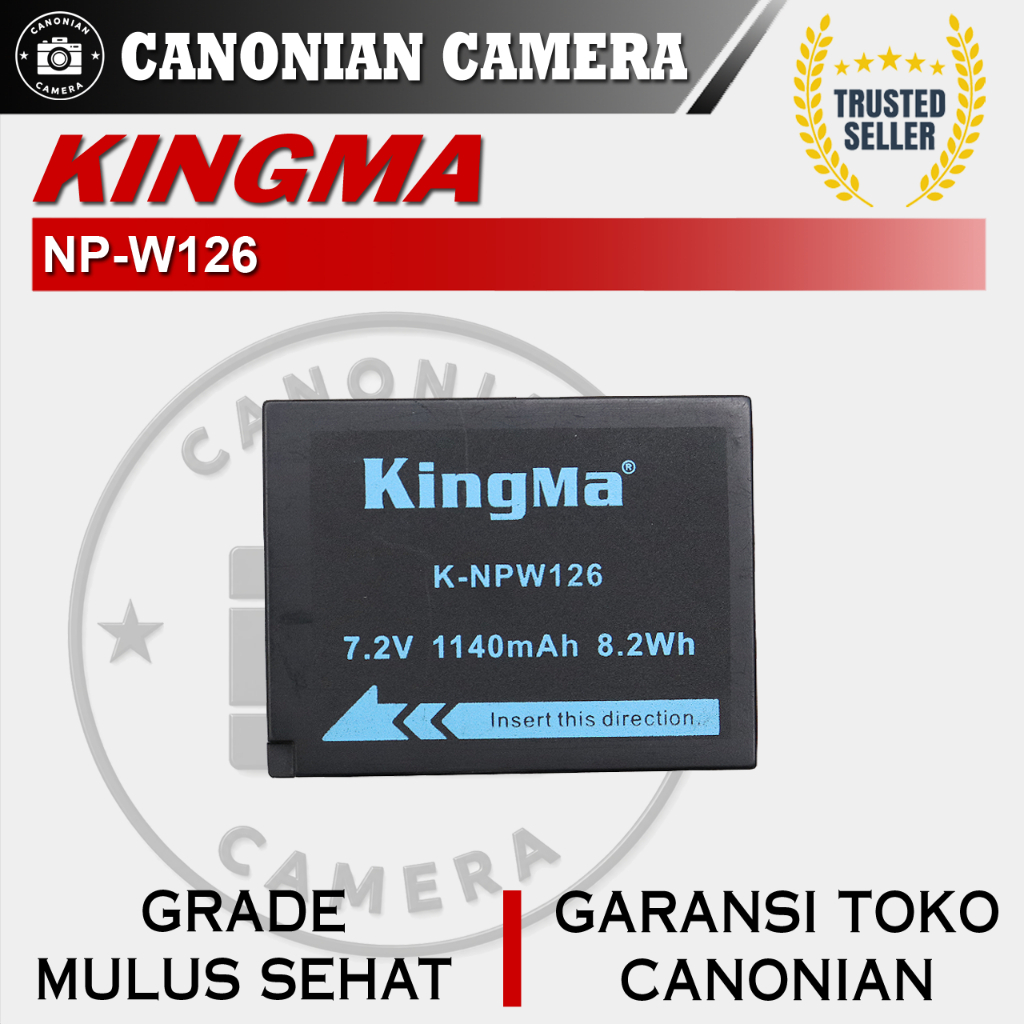 Battery Baterai Kingma NP-W126 For Fujifilm X-T1 / X-T2 / X-Pro2 / X-H1 / X-A series Second