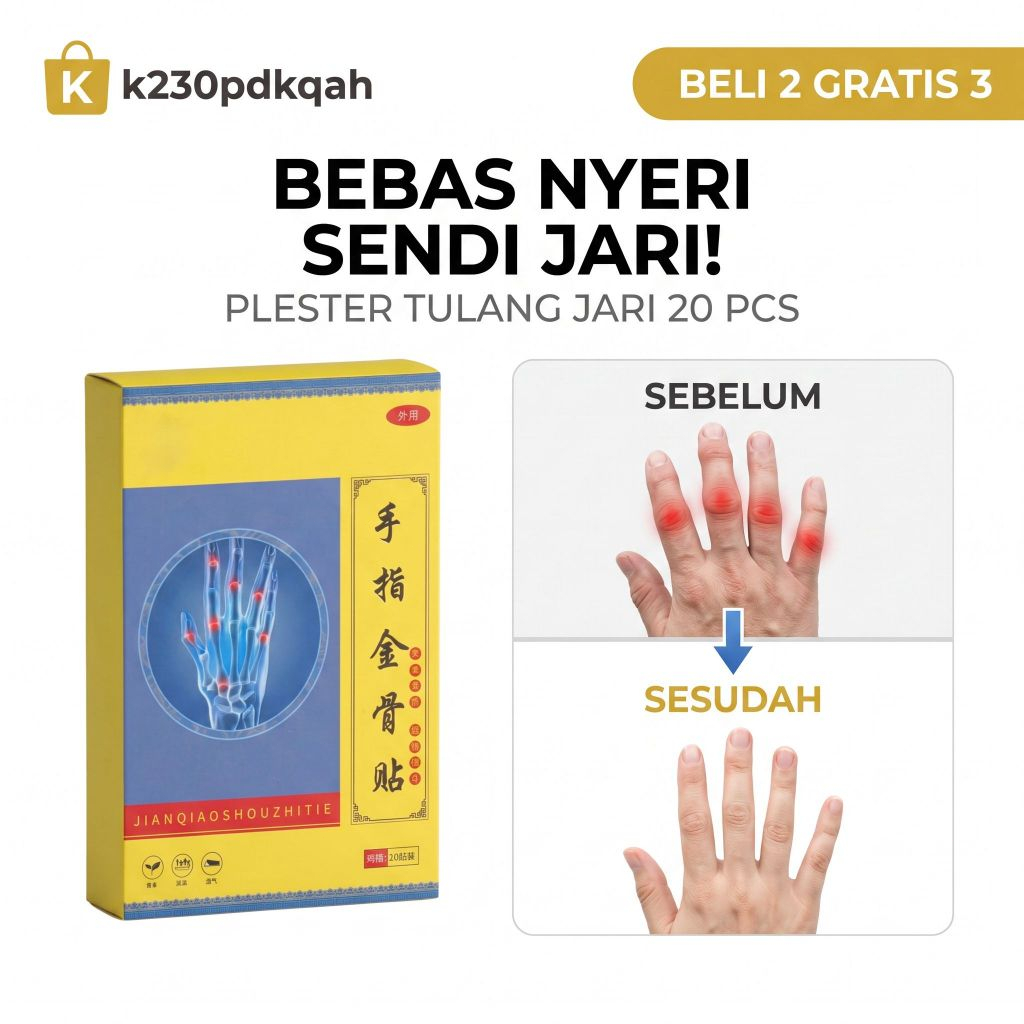 [Perawatan Jari Efektif] Plester Tulang Jari 20 Pcs – Membantu Meredakan Nyeri dan Rasa Tidak Nyaman