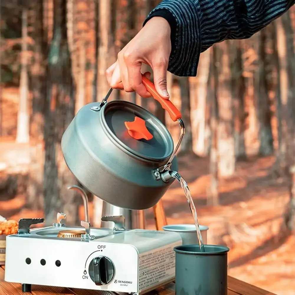 Teko Masak Air Aluminium Alloy Ringan Kapasitas 2 Liter untuk Perlengkapan Memasak Outdoor Camping H