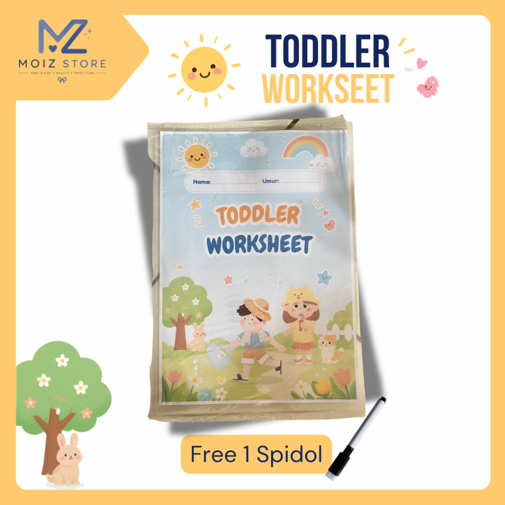 Toddler Worksheet Anak | Worksheet Aktivitas Anak Usia Dini | Buku Belajar Anak Toddler | Latihan Mo