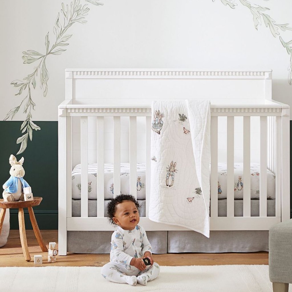 Peter Rabbit Baby Embroidered Quilt 120x150 cm Selimut Bayi
