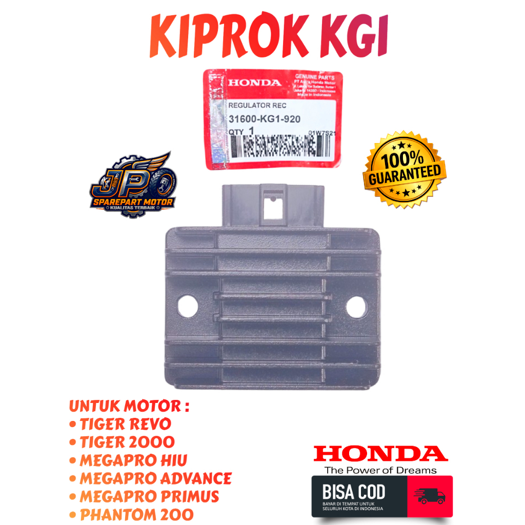 KIPROK REGULATOR KG1 HONDA SH561-12 TIGER REVO, TIGER 2000, MEGAPRO HIU, MEGAPRO ADVANCE, MEGAPRO PR