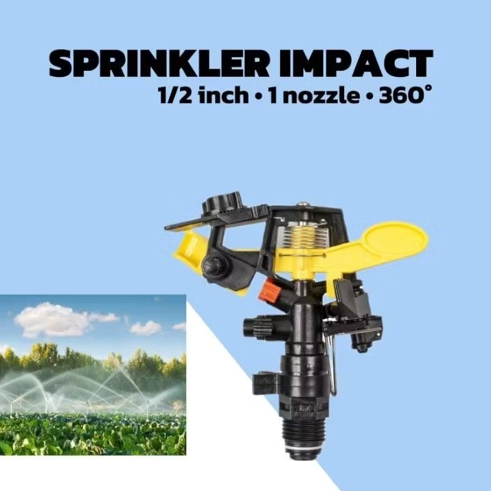 Sprinkler Pertanian Taman Kebun Sprinkler Putar 1/2 inch Sprinkler Impact Alat Siram Kincir Air Temb