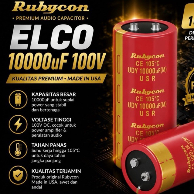 Elco Rubycon 10000uf 100volt