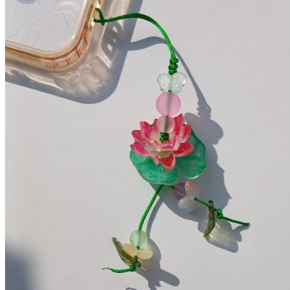 KALAGIA Lotus Charm Phone Strap / Gantungan HP Manik Bunga