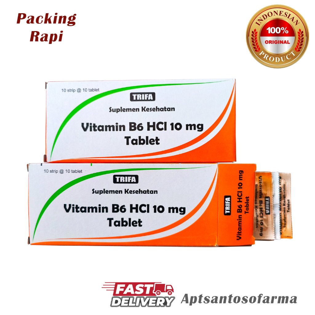 Vitamin B6 Trifa 10mg Box | Vitamin B6 10 mg | Suplemen Vitamin B6