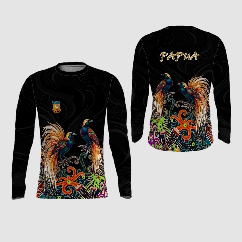 Kaos Batik Papua Pria | Baju Etnik Motif Papua | Kaos Batik Nusantara Pria