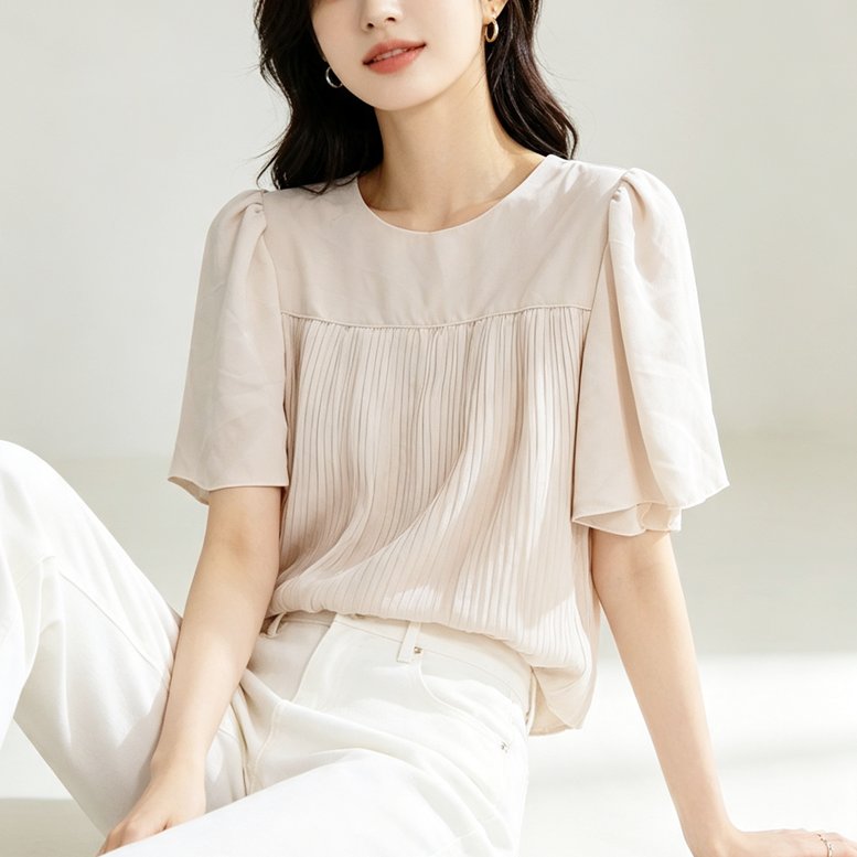 DIEL CLASSY PLEATS LOOSE TOP KOREAN STYLE READY BANGKOK PREMIUM QUALITY BKK
