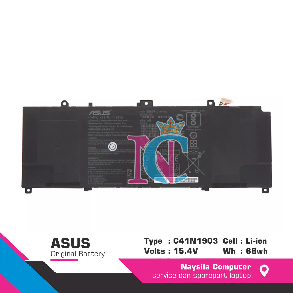 Baterai Laptop Asus ExpertBook B9 B9450FA B9450 B9450F C41N1903