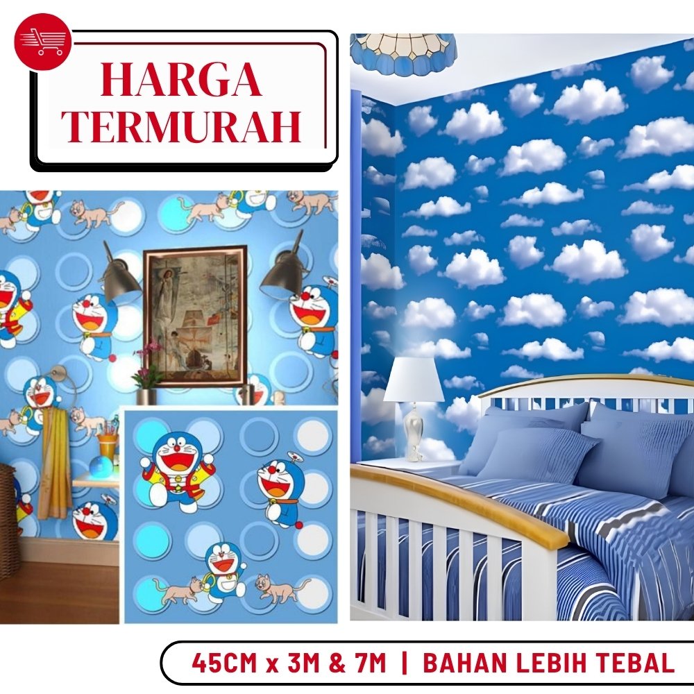 Wallpaper Dinding Doraemon Walpaper Dinding Doraemon Stiker Karakter Stiker Dinding Kamar Murah