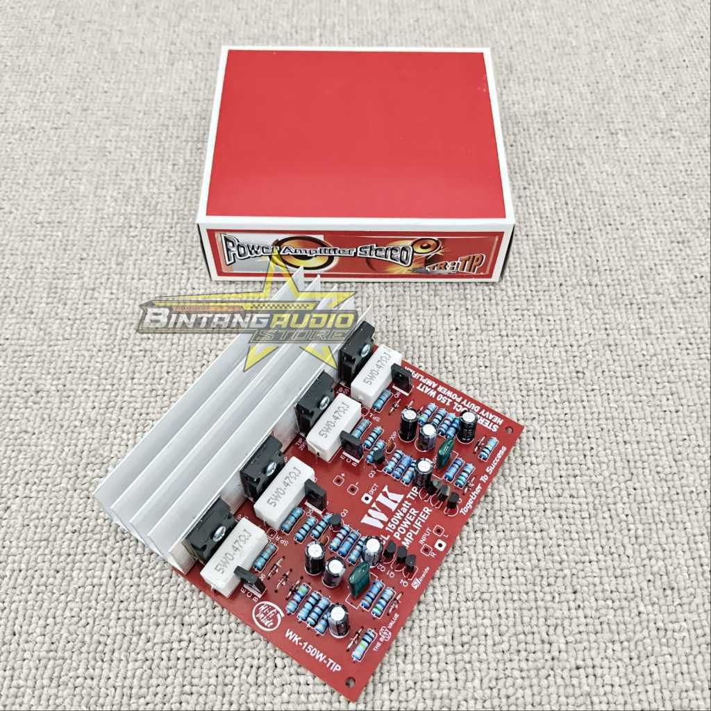 Driver Power Amplifier Stereo OCL 150w 150 watt lengkap TIP final ST Tip 2955 3055 + Heatsink super 