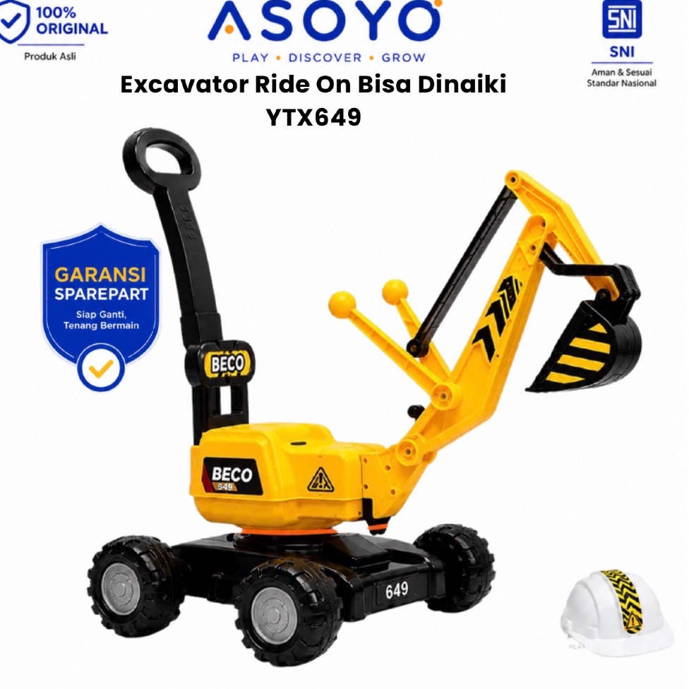 Mobil Anak Bisa Dinaiki Mainan Ride On Balita Excavator Ekskavator Beko Rotasi 360 YTX649