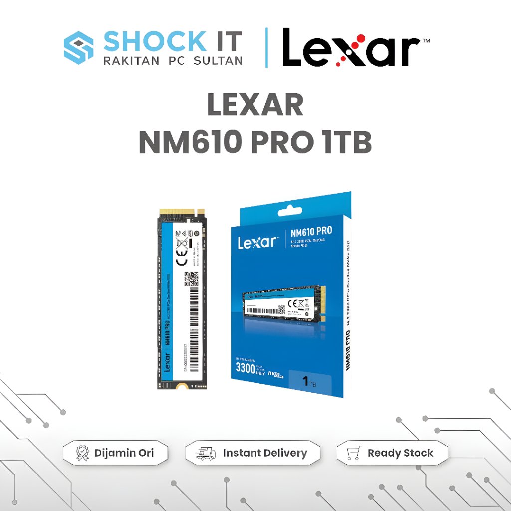 Lexar NM610 PRO M.2 Pcie Nvme Gen3 2280 1TB - SSD M2 1 TB