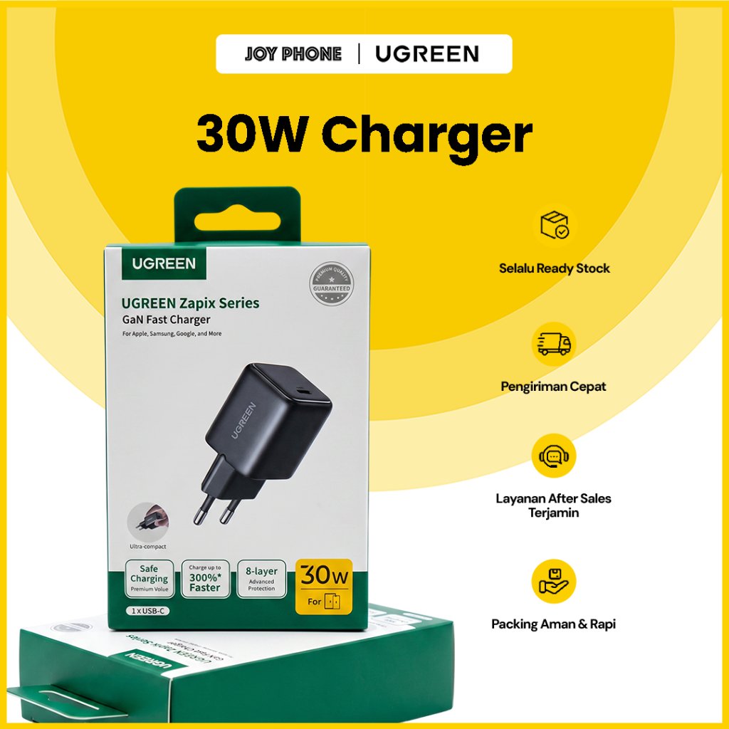 UGREEN Zapix Series Charger 30 Watt New Baru Bergaransi