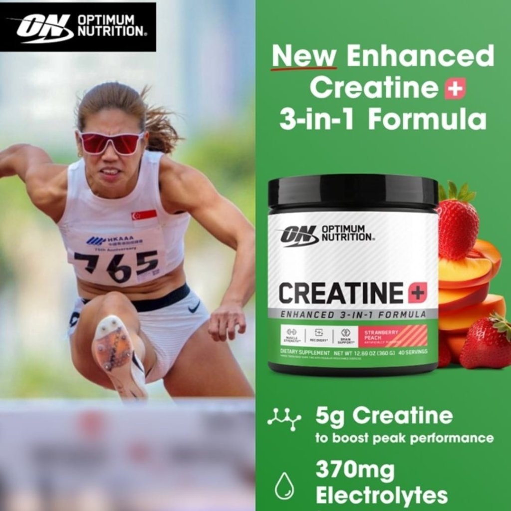 Optimum Nutrition Creatine + 360 gr On Creatine Gym Creatin Kreatin Suplemen Gym