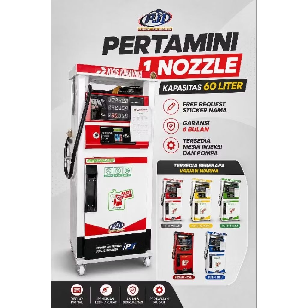 POM MINI - Pertamini Digital 1 Nozzle 60 Liter (Produk PJI )