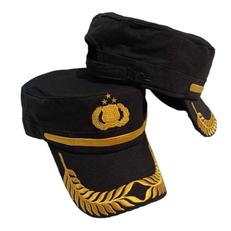 TOPI KOMANDO POLIiHITAM/TOPI KOMANDO PAMEN/TOPI POLRI TERBARU