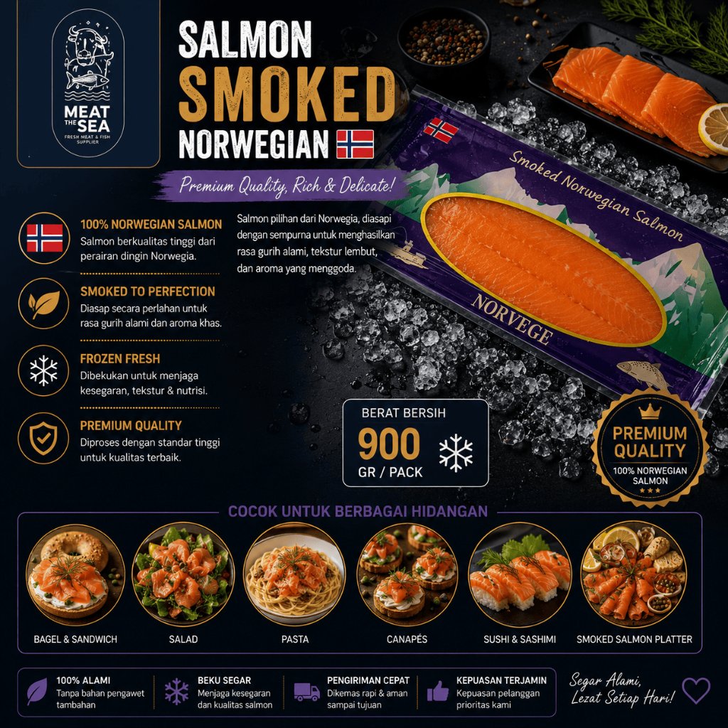 Smoked Salmon Norwegian | Frozed Smoked Salmon Fillet Premium Quality