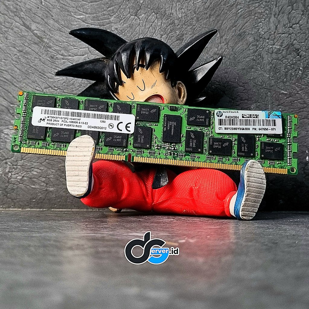 Memory Server 8GB DDR3L ECC Registered PC3L-10600R 2Rx4 RDIMM 647650-071 Micron HP
