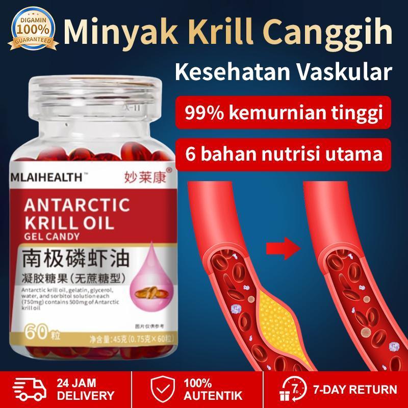 100% ORI 60 Kapsul Kapsul Minyak Krill Antartika Healthy Care Minyak Krill Astaxanthin Krill Oil Ant