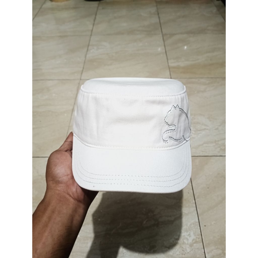 Topi Puma patrol/comando side big logo White adjustable caps Original