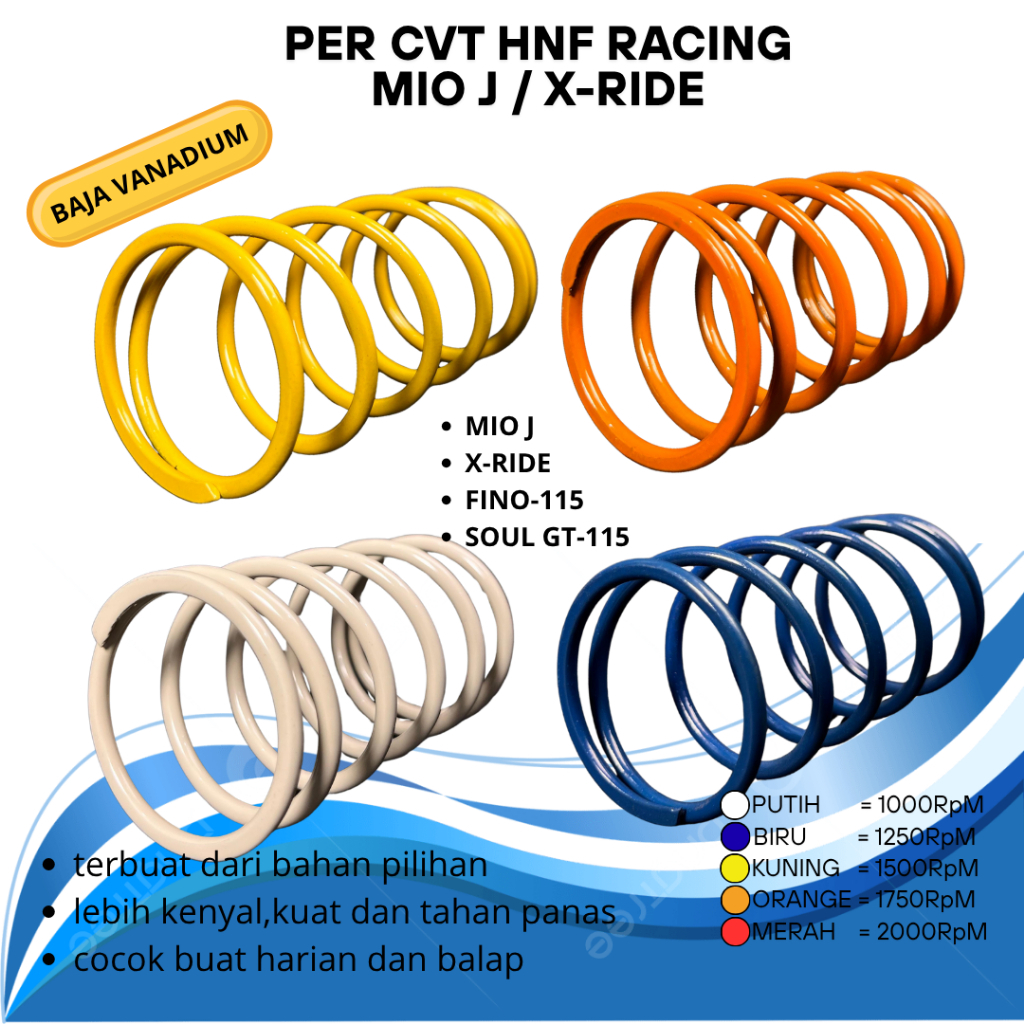 Per CVT HNF Racing Yamaha Mio J Mio Gt Fino Fi 110 Xride 110 Soul Gt 110 Ukuran 1000 1250 1500 1750R