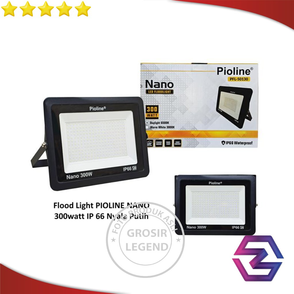 LAMPU SOROT LED PIOLINE NANO 200W PIOLINE PIHAK TAMAN CAHAYA PUTIH 300W
