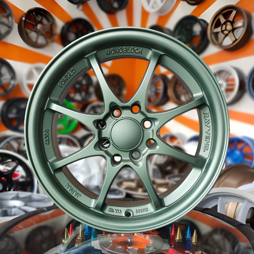 velg mobil ce28 ring 15 lebar 6,5 et40 army green velg racing ce28 r15 untuk brio agya calya yaris j