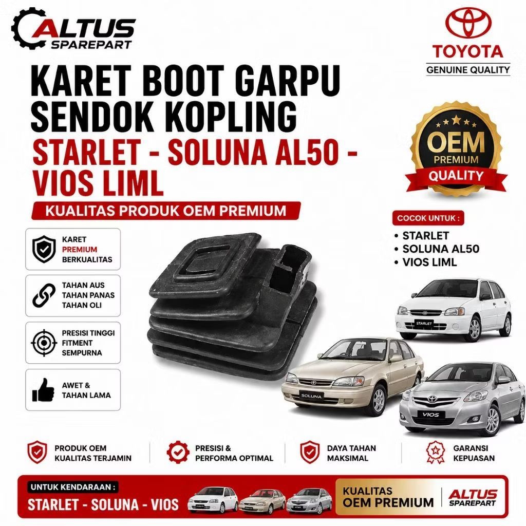 KARET BOOT GARPU KOPLING KUPLING STARLET SOLUNA AL50 VIOS LIMO