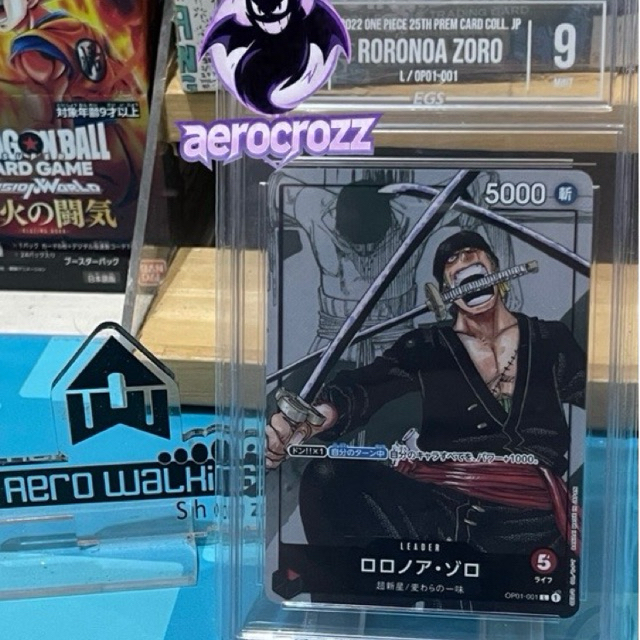 TCG One Piece : Zoro 25th Anniversary Premium Card Collection EGS Grading Slab