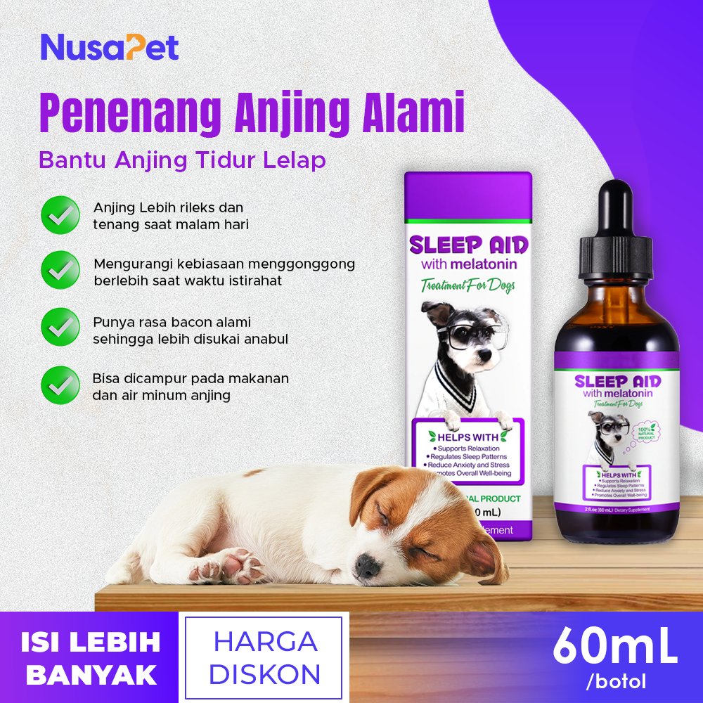 Obat Penenang Anjing Alami - Melatonin Anjing Oimmal - Solusi Anjing Tenang Tanpa Gonggong Terus - B