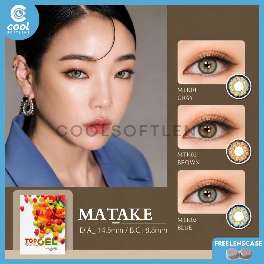 Softlens TOPGEL MATAKE 14,5 MM Normal & Minus (-0,50 S/D -10,00) By Topgel / Soflen MTK / Softlens M