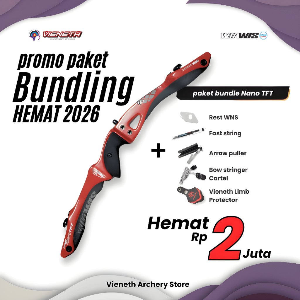 BUNDLING RISER RECURVE WIAWIS NANO TFT - RECURVE - PAKET BUNDLING - OLAHRAGA PANAHAN