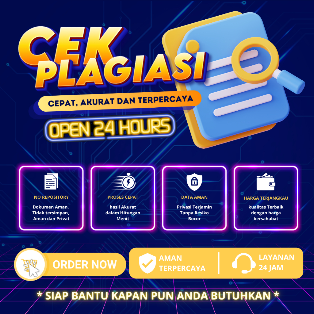 Jasa Cek Turnitin Plagiasi 24 Jam Kilat (No Repository)