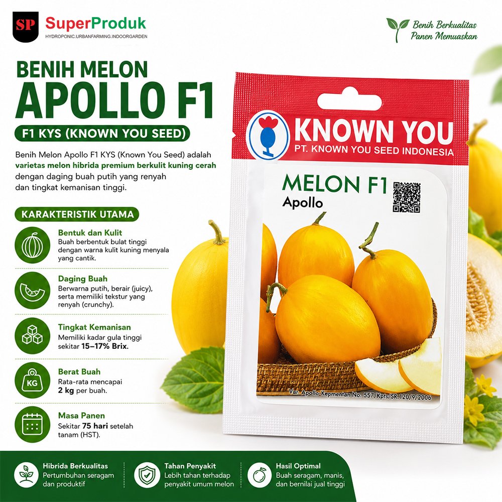 Benih Melon Apollo KYS - Known You Seed 10 seed