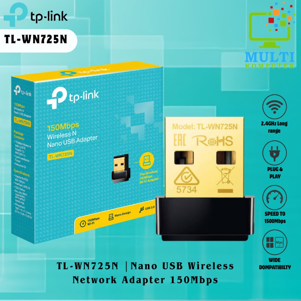 TP-LINK TL-WN725N : 150Mbps Wireless N Nano USB Adapter