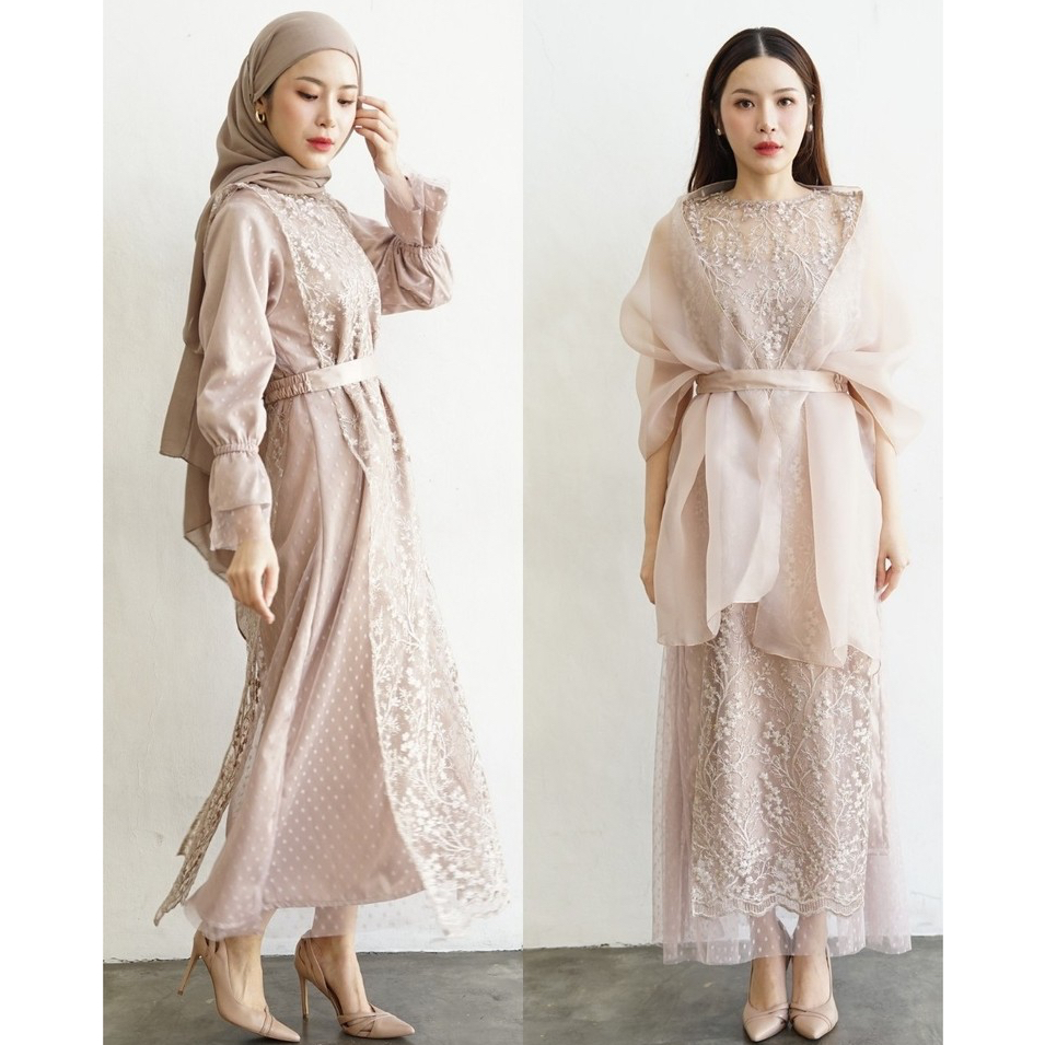 Ophelia Dress by NAMELIS - Party Dress Brukat Tile Mewah untuk Pesta Kondangan Lamaran Tunangan Prew