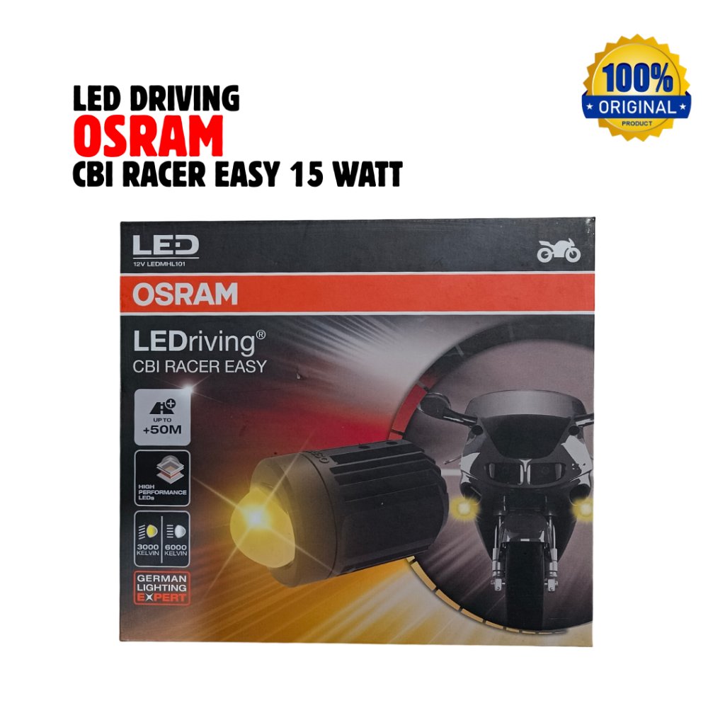LAMPU TEMBAK FOGLAMP OSRAM MHL101 15 WATT CBI RACER EASY | ORIGINAL OSRAM