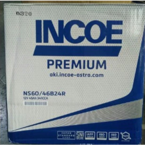 aki incoe premium type NS60 12 volt -45 Amper