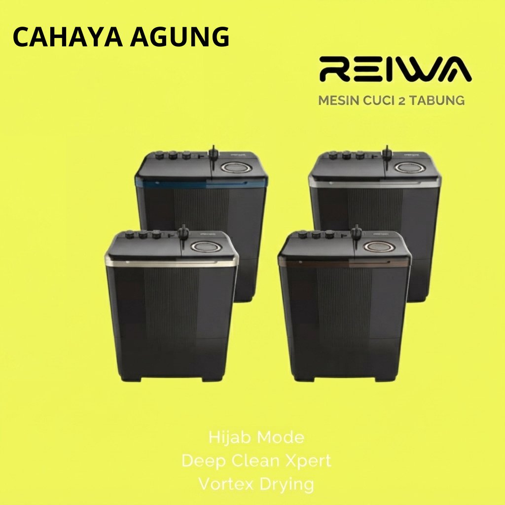 REIWA MESIN CUCI 2 TABUNG 7 8 9 11 KG WS0803 WS 0803 WS0903 0903 WS1003 1003 WS1203 1203 CHAMPAGNE S